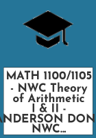 MATH_1100_1105_-_NWC_Theory_of_Arithmetic_I___II_-_ANDERSON_DON_-_NWC_RESERVES
